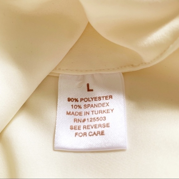 RONNY Kobe Collection Muted Print Back Zip Crop Top Size Large - Picture 6 of 7